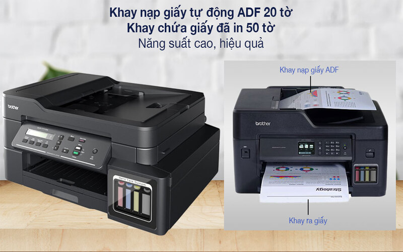 Máy in phun màu đa năng Brother MFC-T4500DW khổ A3 | Mực in Vmax